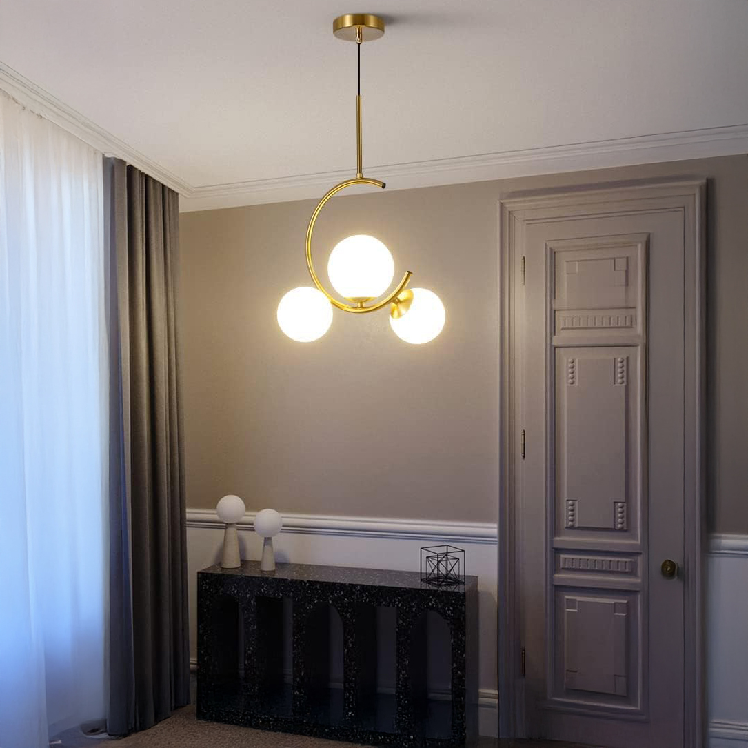 Alternative view of LEGEEN Light Glass and Metal Celling Light