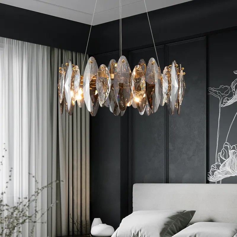 Modern New Grey Clear Crystal Glass - Image 4