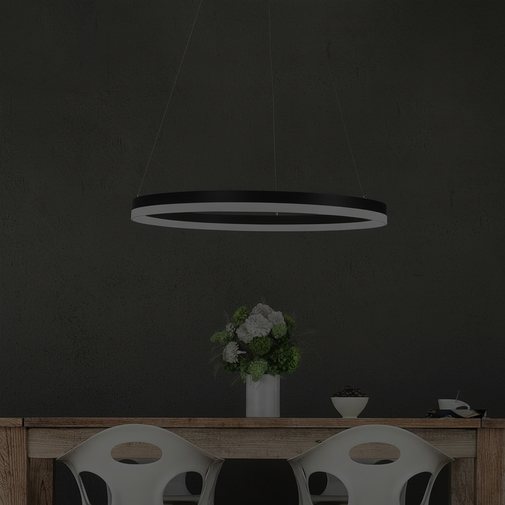 Alternative view of LIGHTING Modern Black Round LED Chandelier