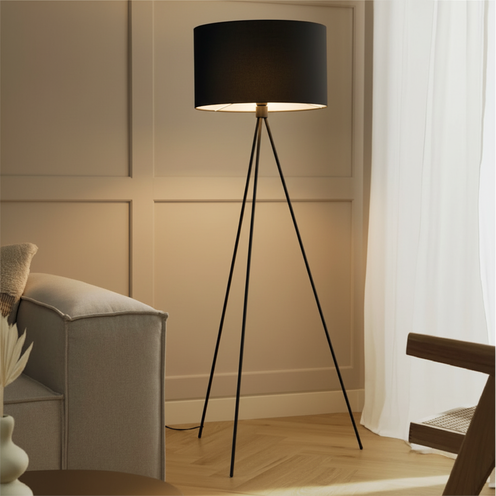 Alternative view of Minimalist Metal Tripod Floor Lamp