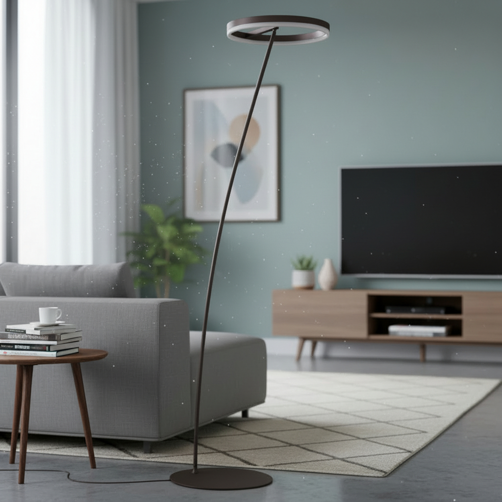 Titus LED floor lamp in anthracite