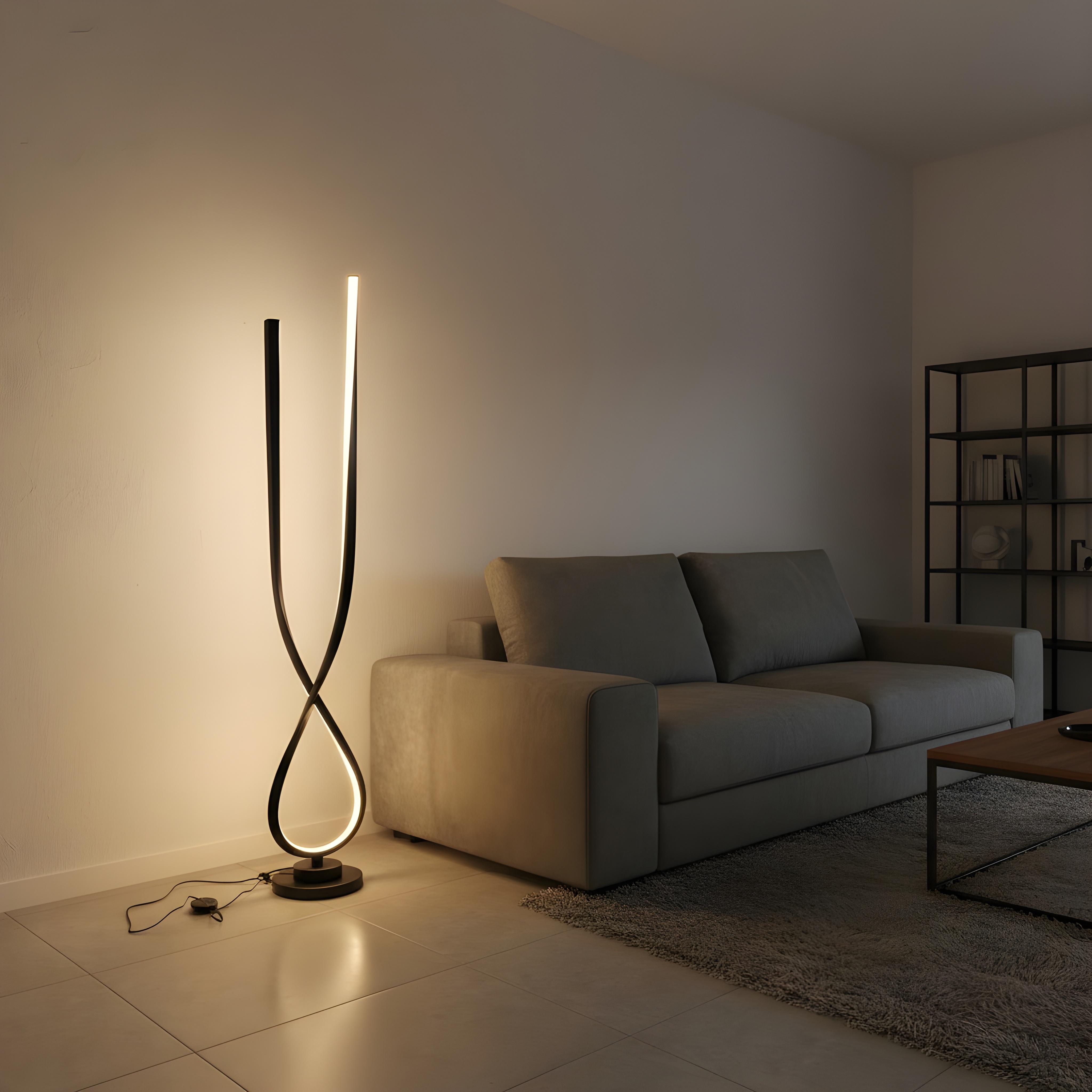 Alternative view of Medle Floor Lamp LED rust-coloured