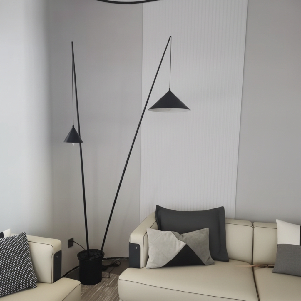 Standing Light Light Luxury Fishing Lamp Exhibition