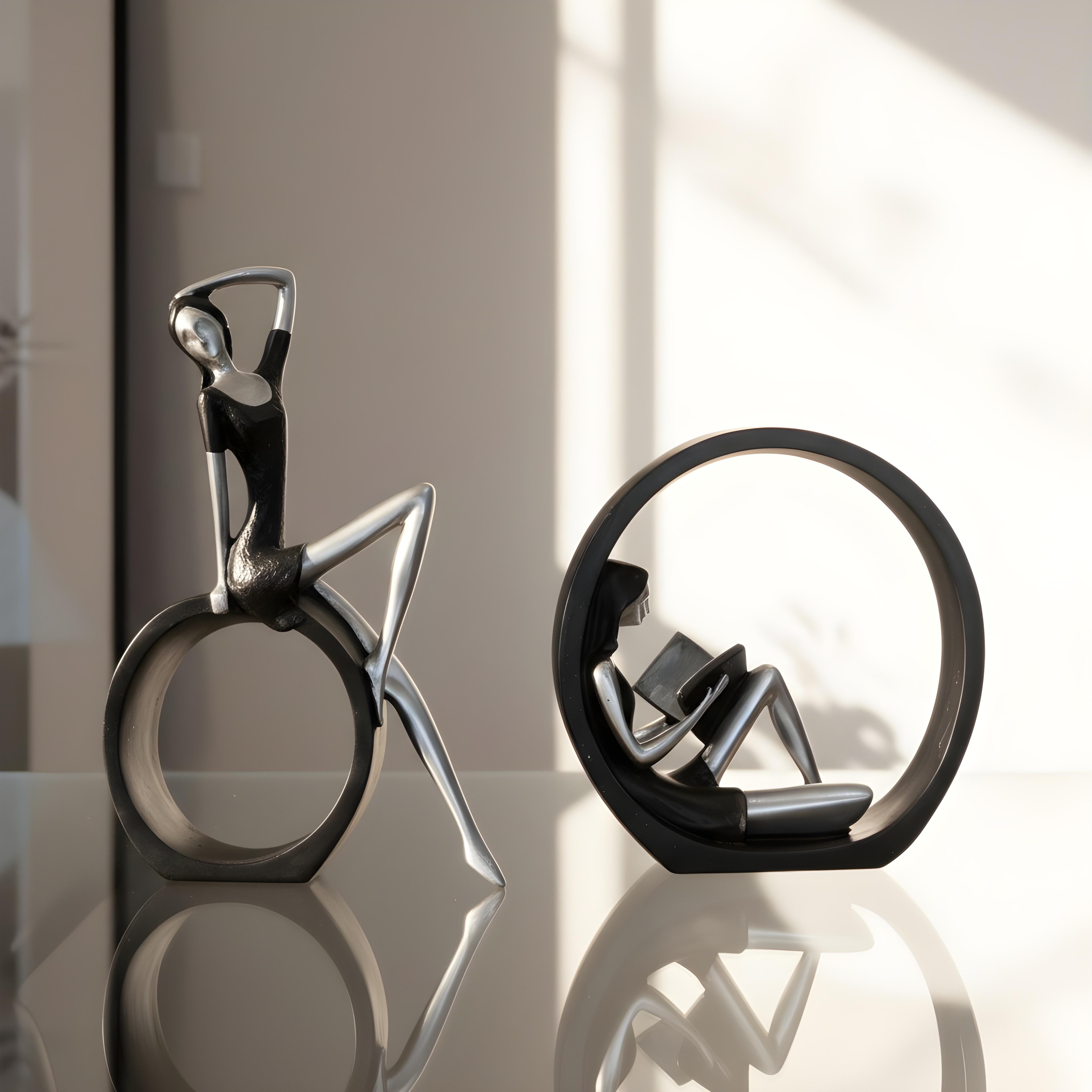 resin yoga girl figurines