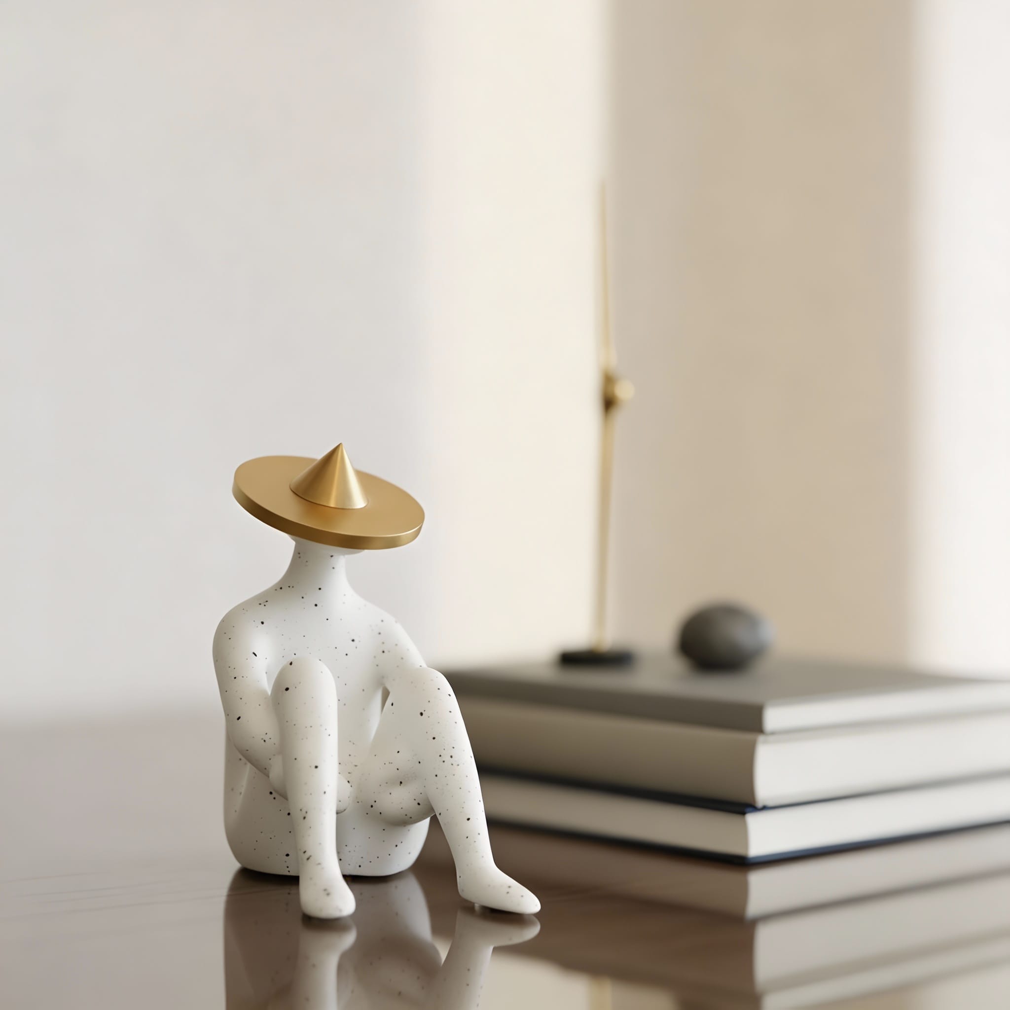 abstract sitting decor figurine