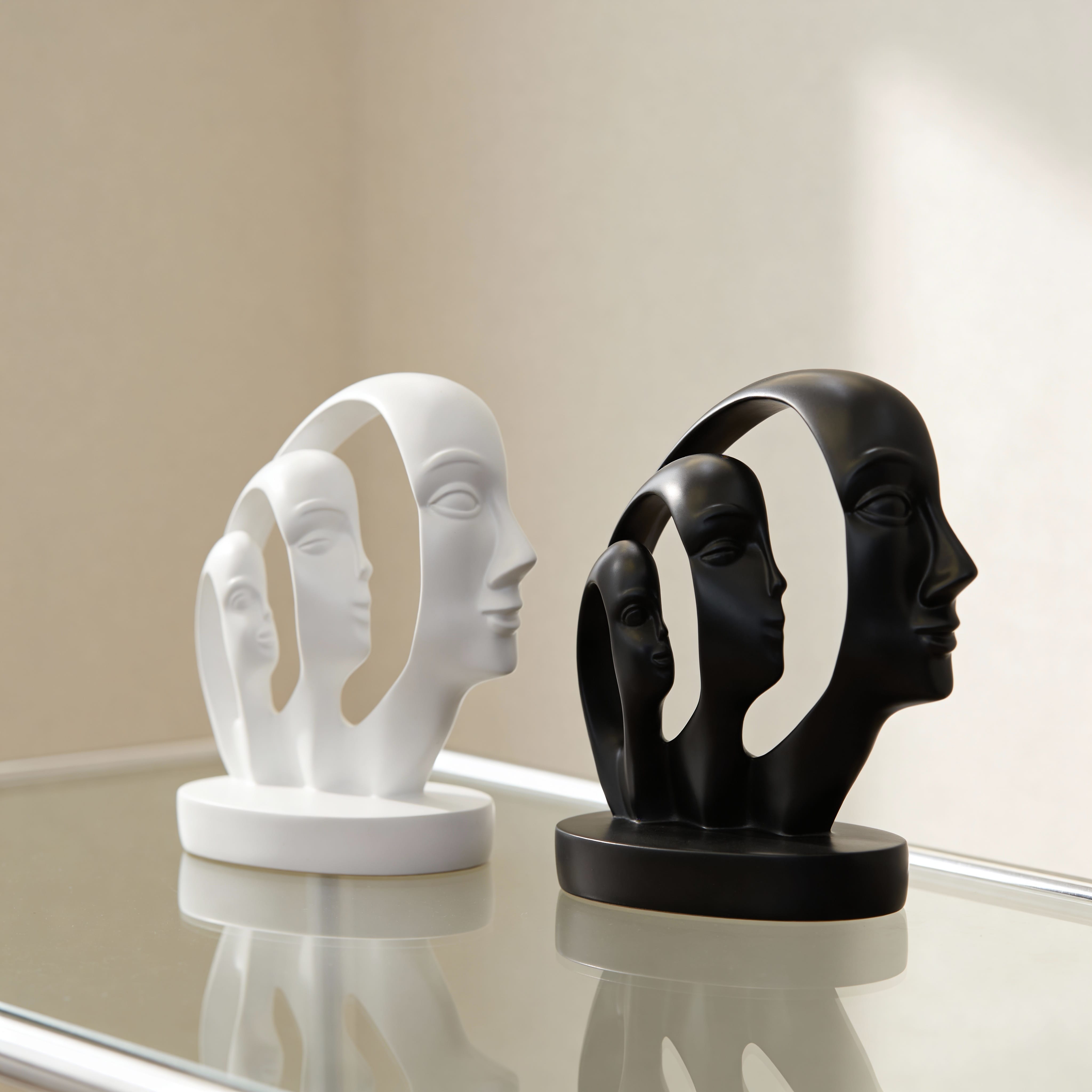 human face resin sculptures