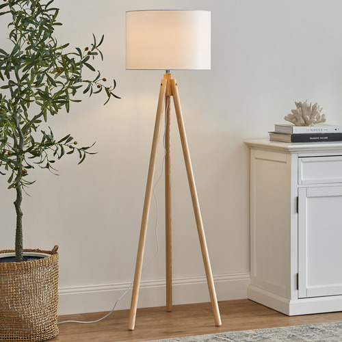 Alternative view of ValueLights Barbro Natural Tripod Floor Lamp