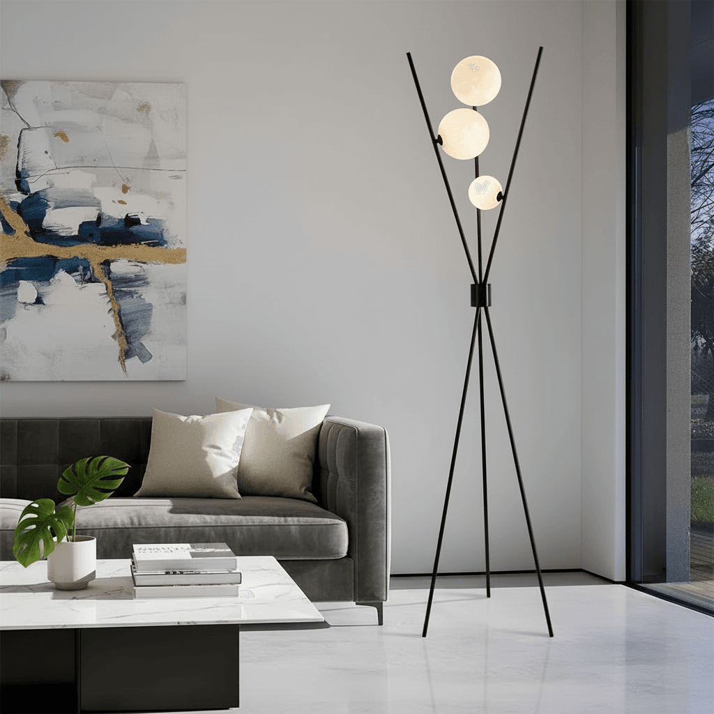 Alternative view of 3-Light Black Modern Tripod