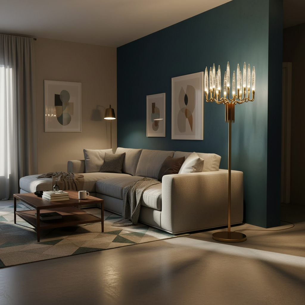 Alternative view of Modern Luxury Glass Standing Floor Lamp