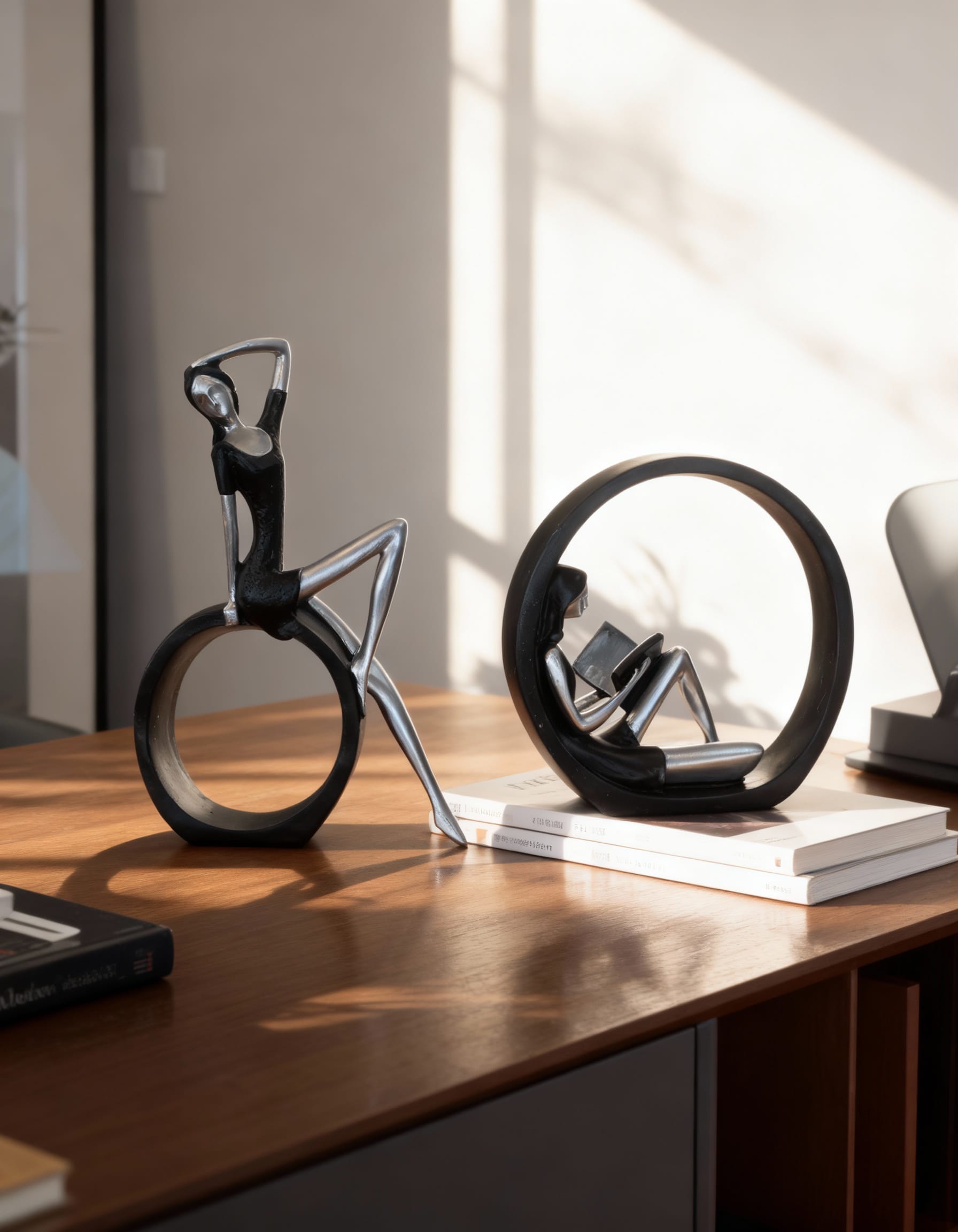 Alternative view of resin yoga girl figurines