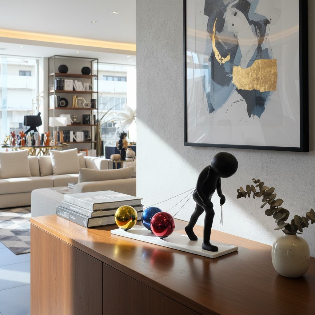 Alternative view of CONNOR Pulling Weight Figure Sculpture