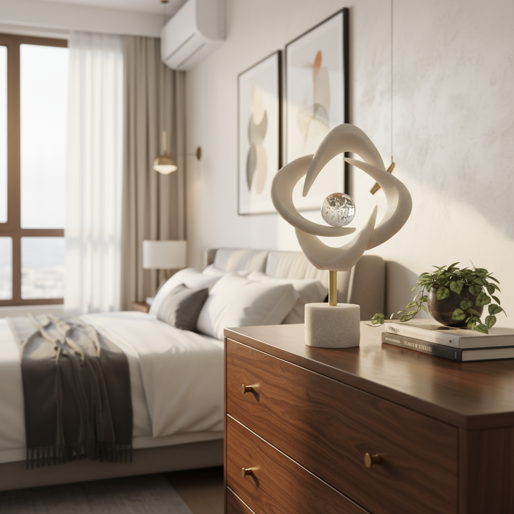 glass decorative sculpture on a marble base. 