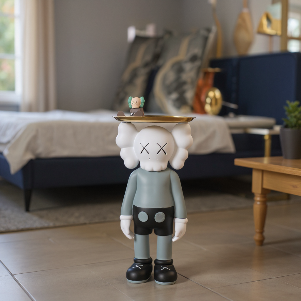 KAWS Companion with Tray statue. 