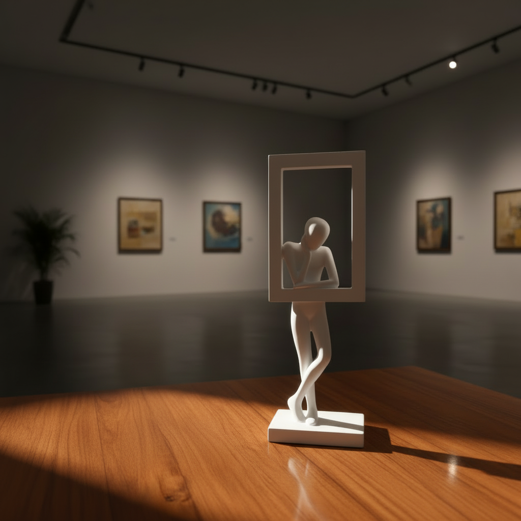 Alternative view of human figure sculptures designed