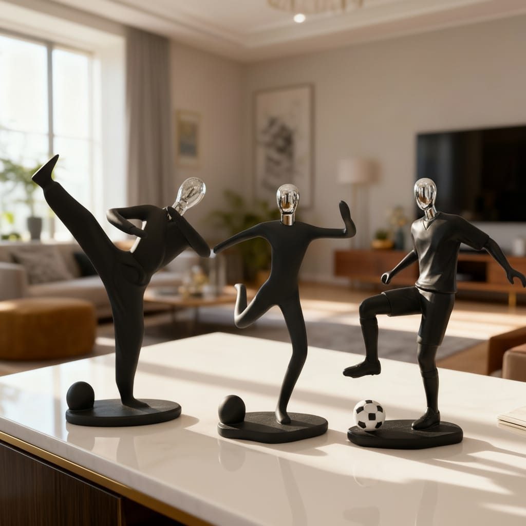 Alternative view of resin abstract athlete