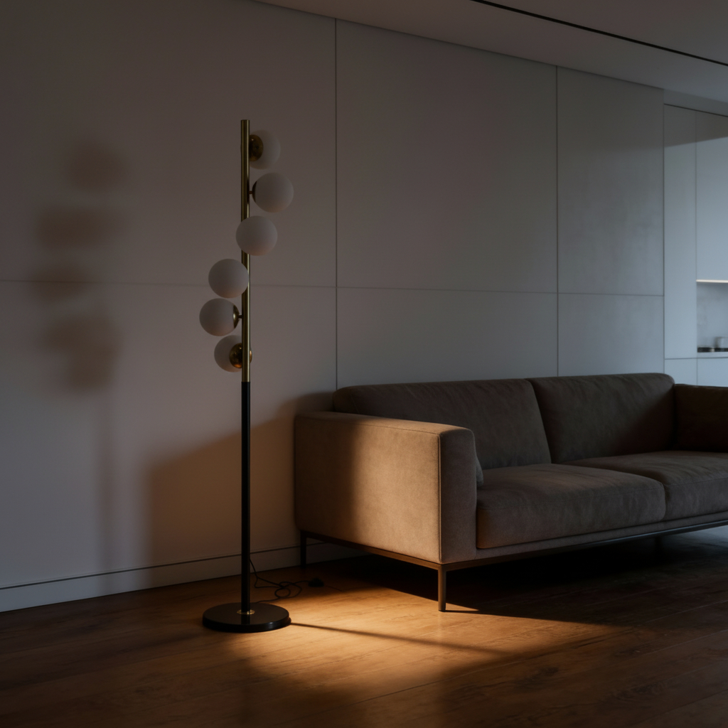 6 Heads Floor Lamp for Living Room American 