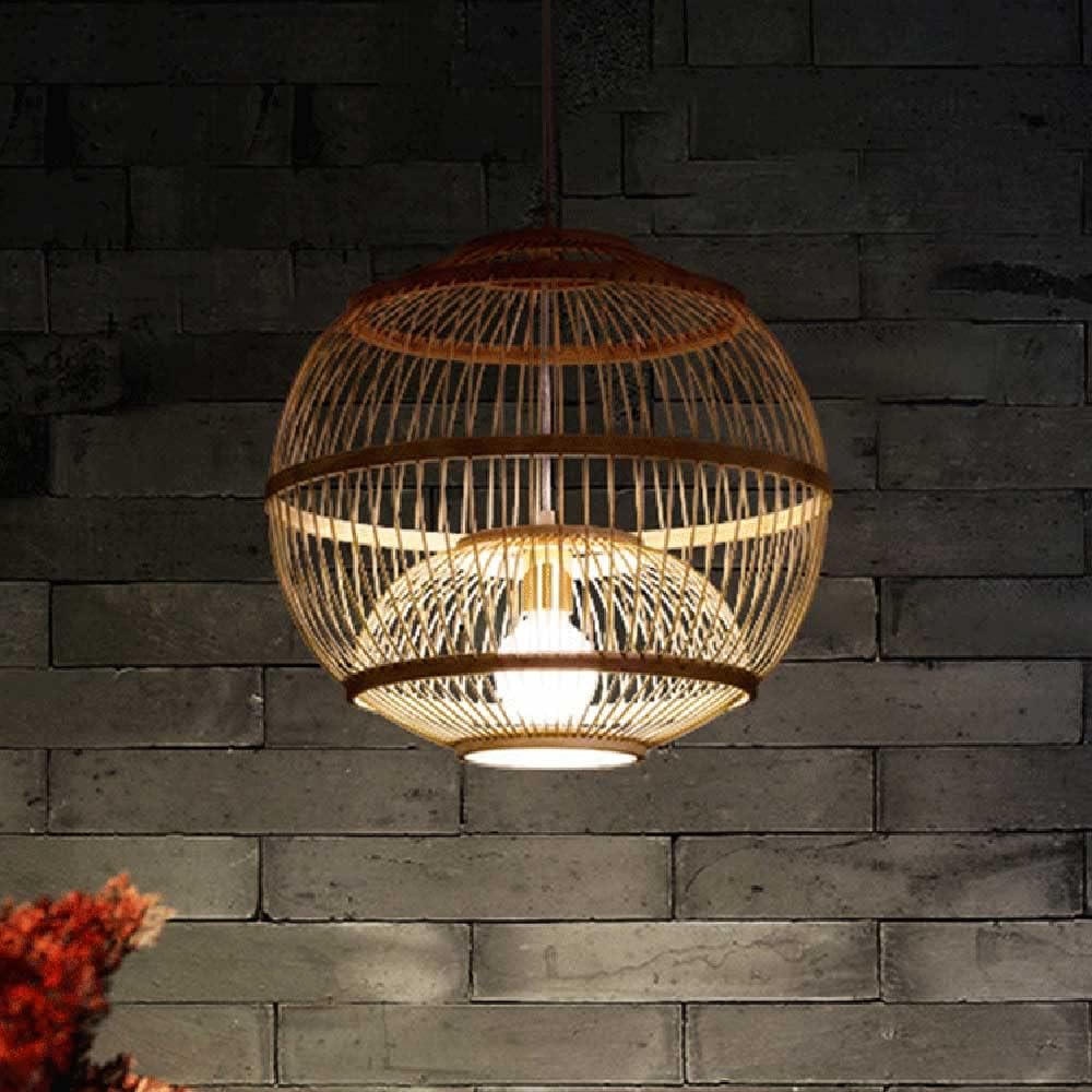 Alternative view of This product is a hand-woven natural bamboo pendant lamp, similar to models listed as the CSSYKV Japanese Bamboo Lamp or the Bayou Breeze Loggins Lantern Pendant.