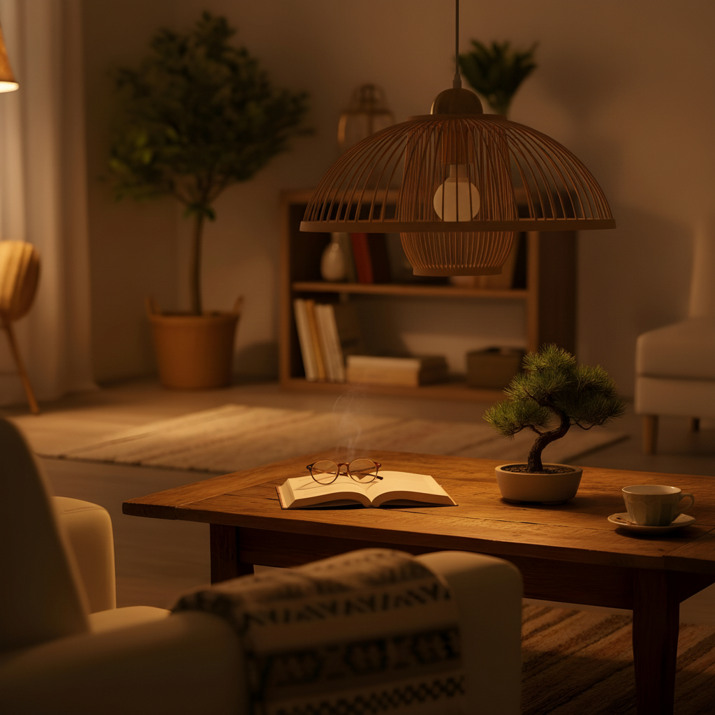 Rural Style Bamboo Hanging Lamp