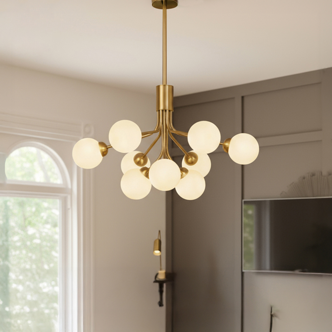 BAZHIMAO 9-Lights Mid Century Modern Chandelier