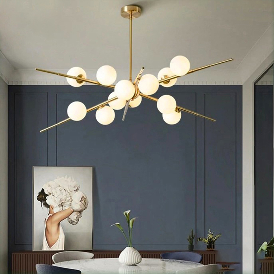 appears to be a Mid-Century Modern 12-Light Sputnik