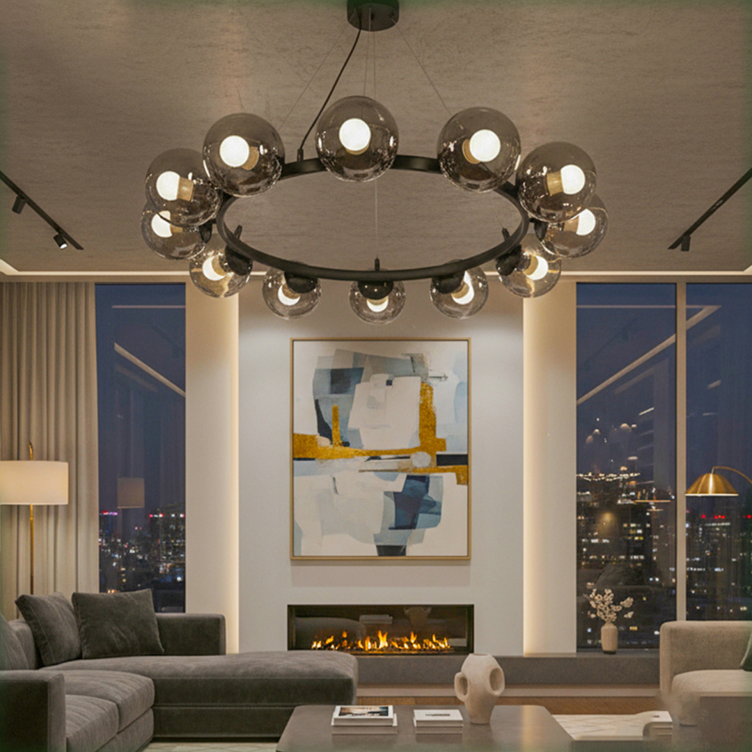 Alternative view of Safavieh Rylian 12-Light chandelier