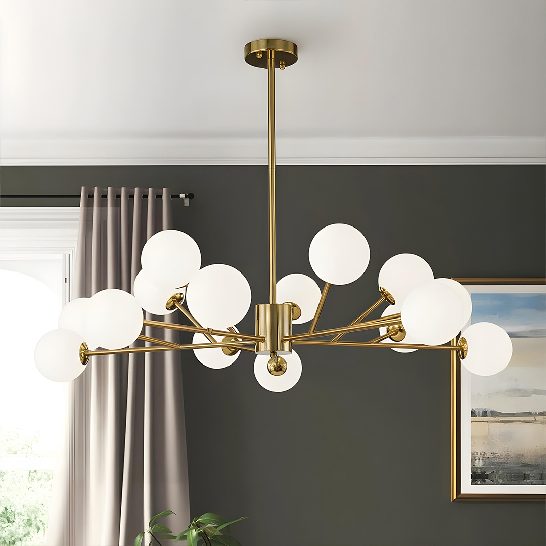 Alternative view of Mid-Century Modern Sputnik chandelier