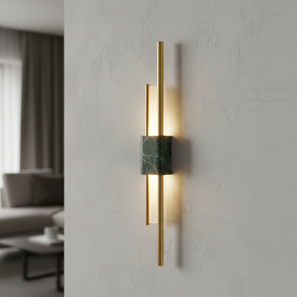 Alternative view of modern decorative wall light, likely the Ellie LED Wall Lamp by Moosee, featuring a sleek