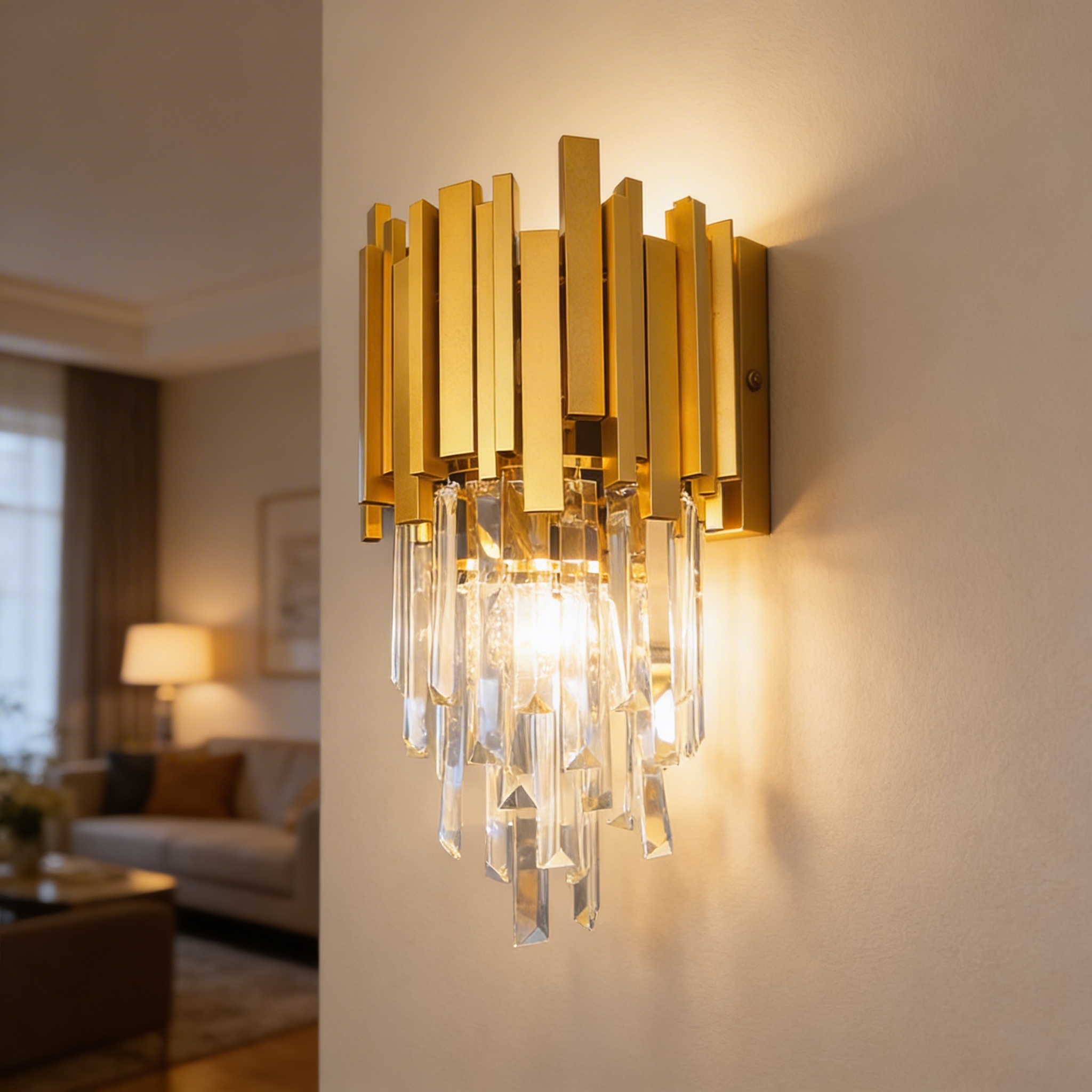 Alternative view of combined with crystal elements to create a luxurious design.