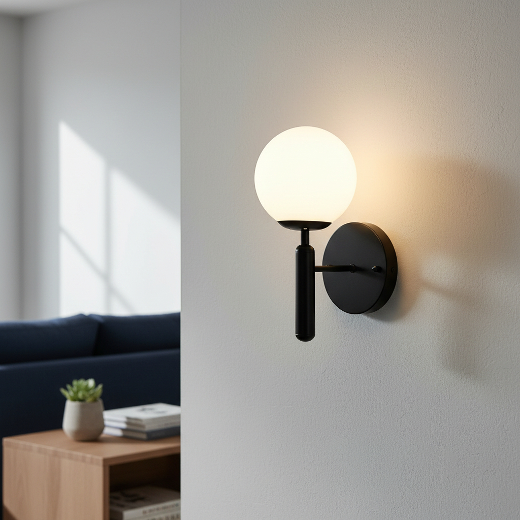 Alternative view of Areezo Black Wall Light