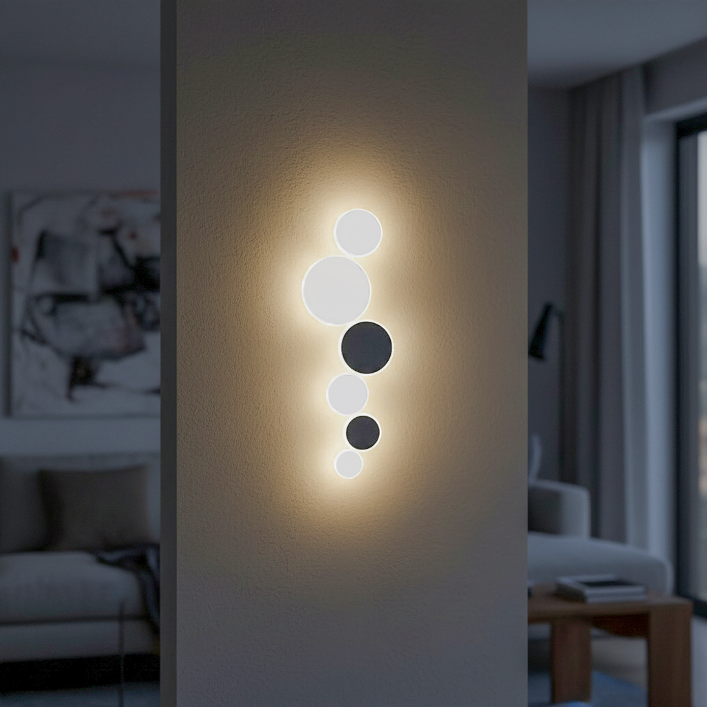 multiple circles of varying sizes with integrated LED