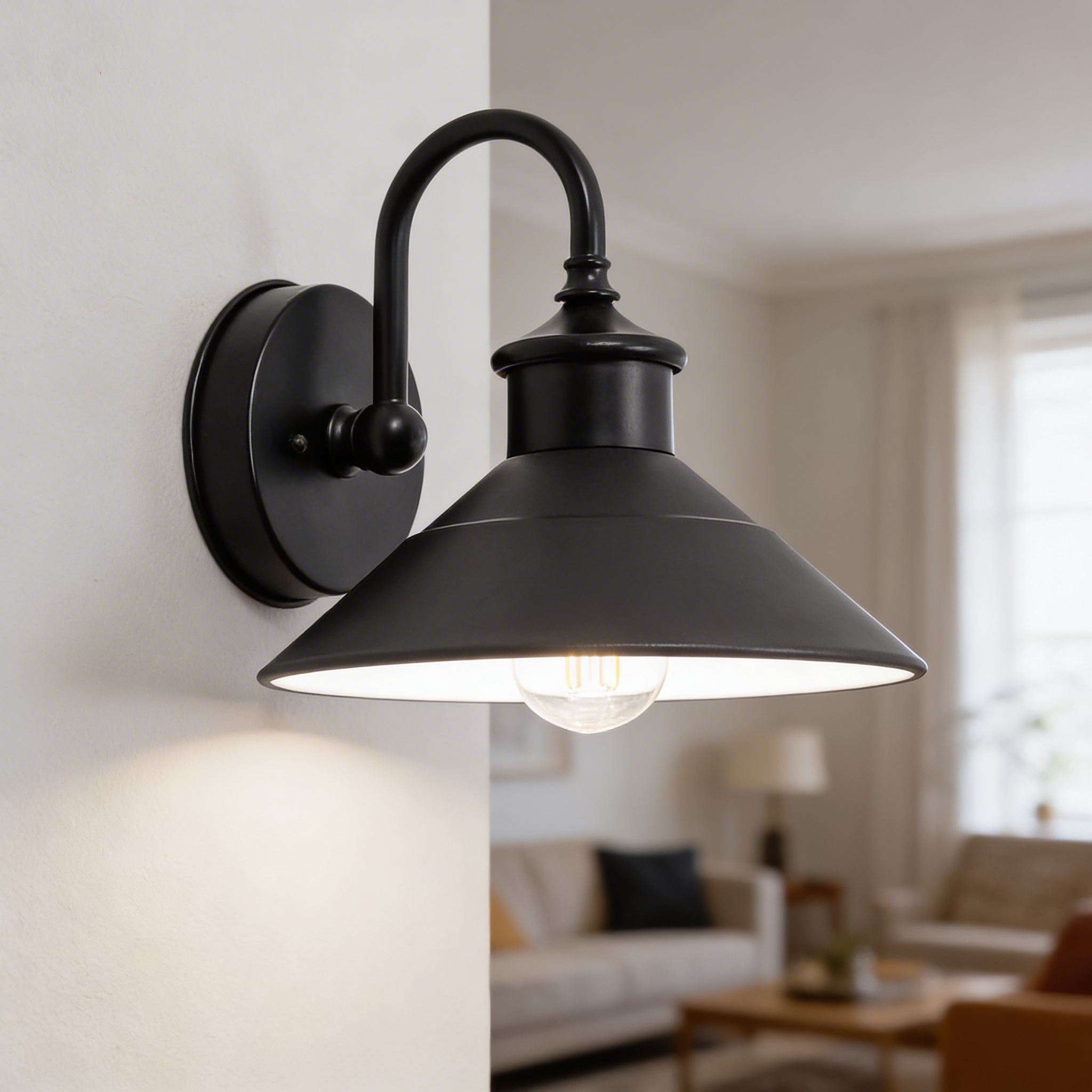 Alternative view of style vintage outdoor wall lamp appears similar to models such as the Vaxcel Canton wall