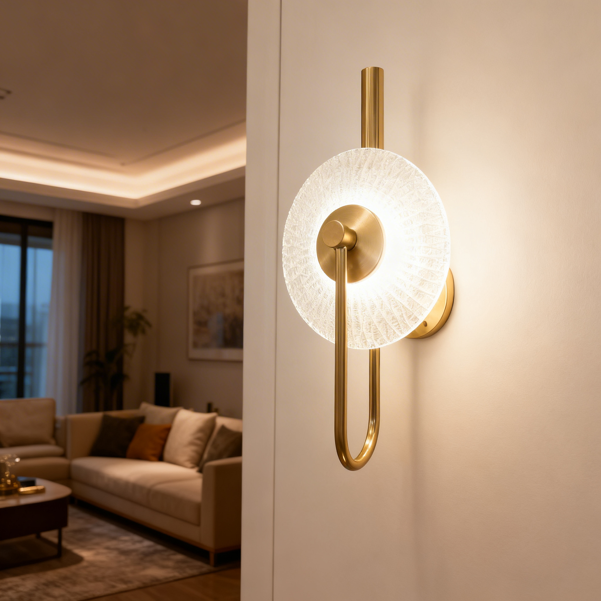 Alternative view of Contemporary Glass Single Wall Lamp