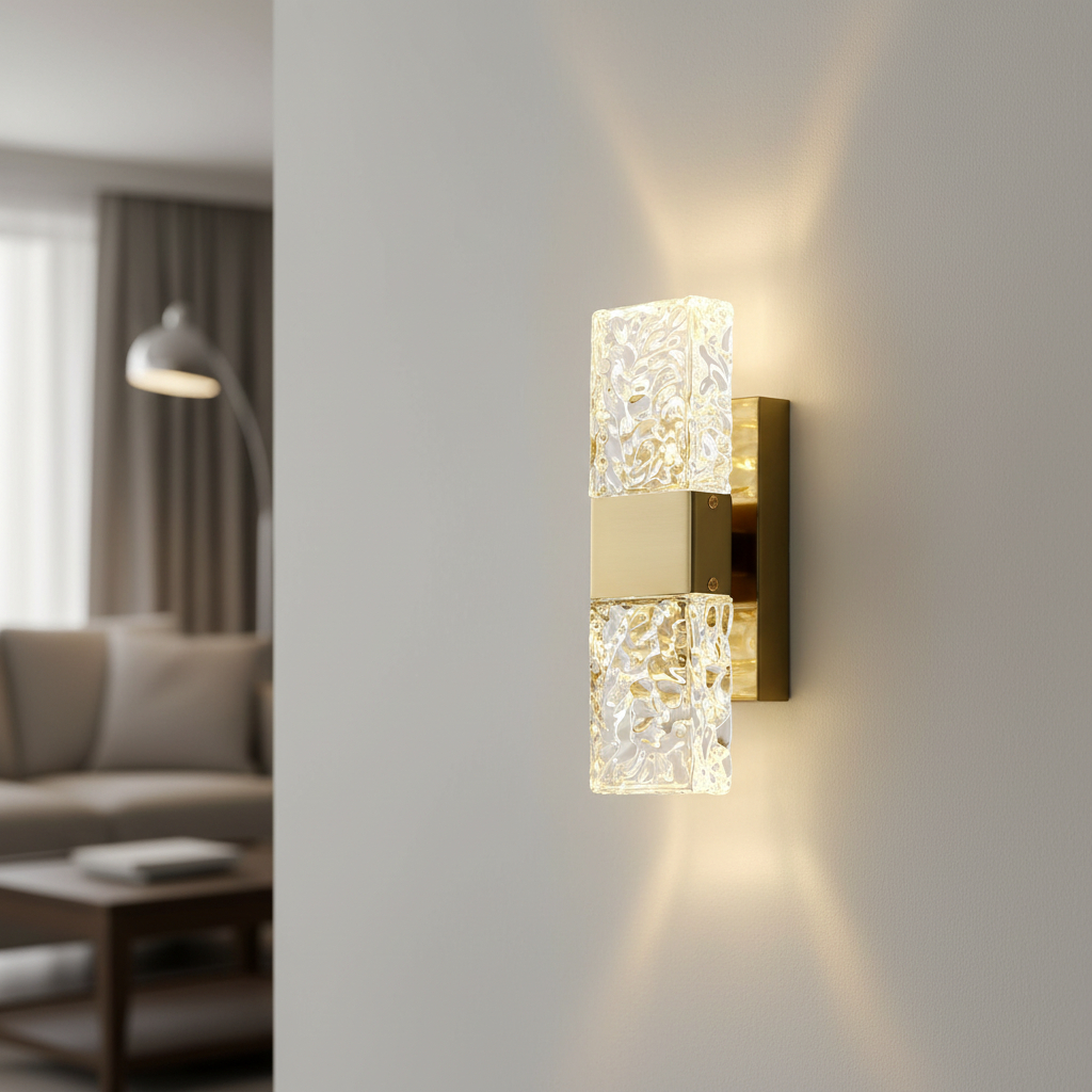 Alternative view of QSDCVIS LED  wall light crystal wall lamp