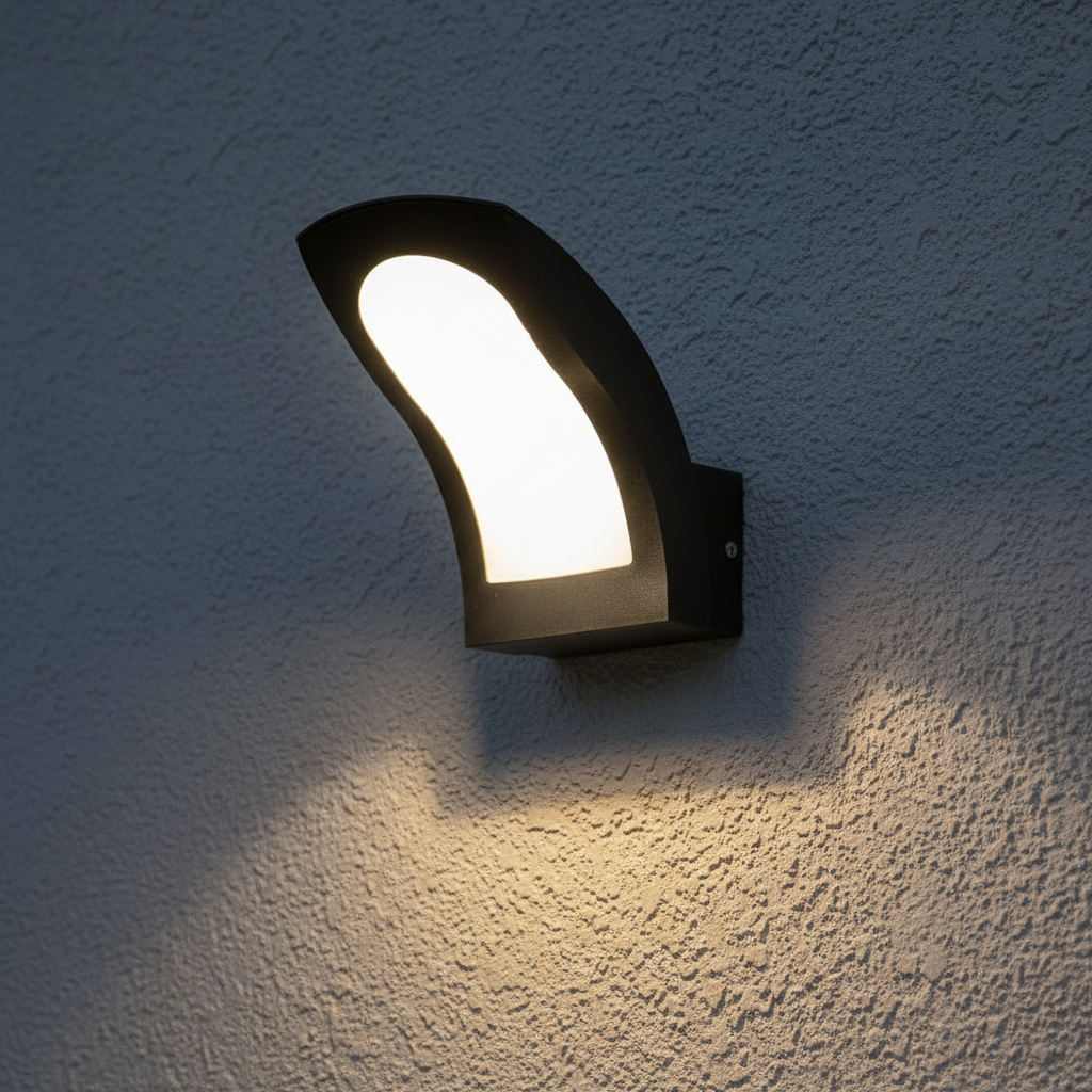 Alternative view of Outdoor Wall Light LED Black Modern for Outdoor
