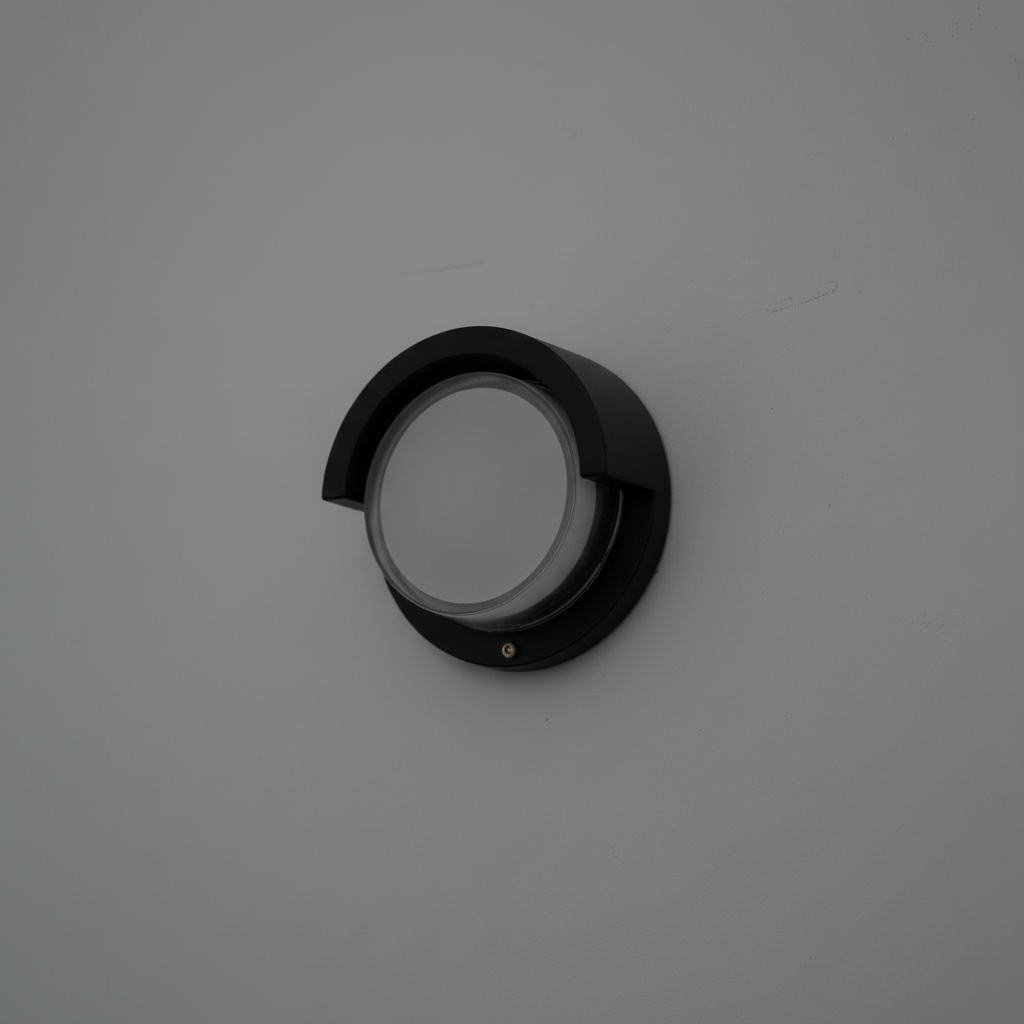 Jucci Round Outdoor Wall Light (model WM9144) designed to provide modern accent lighting