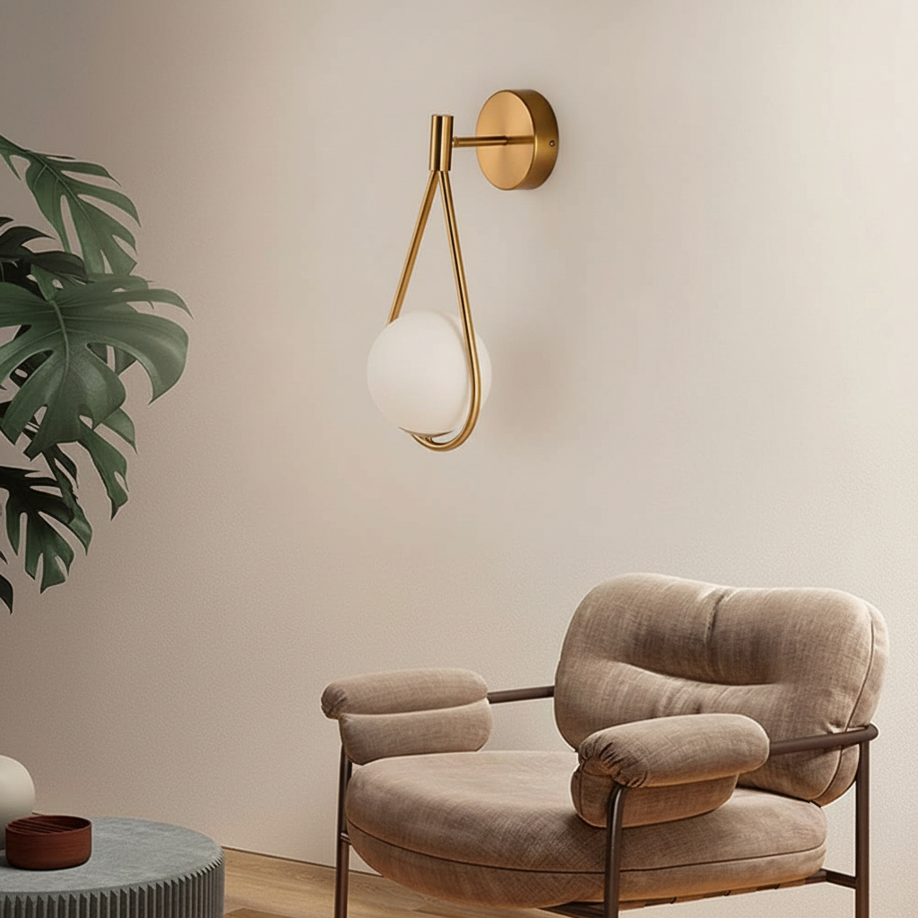 teardrop shape and a frosted glass globe