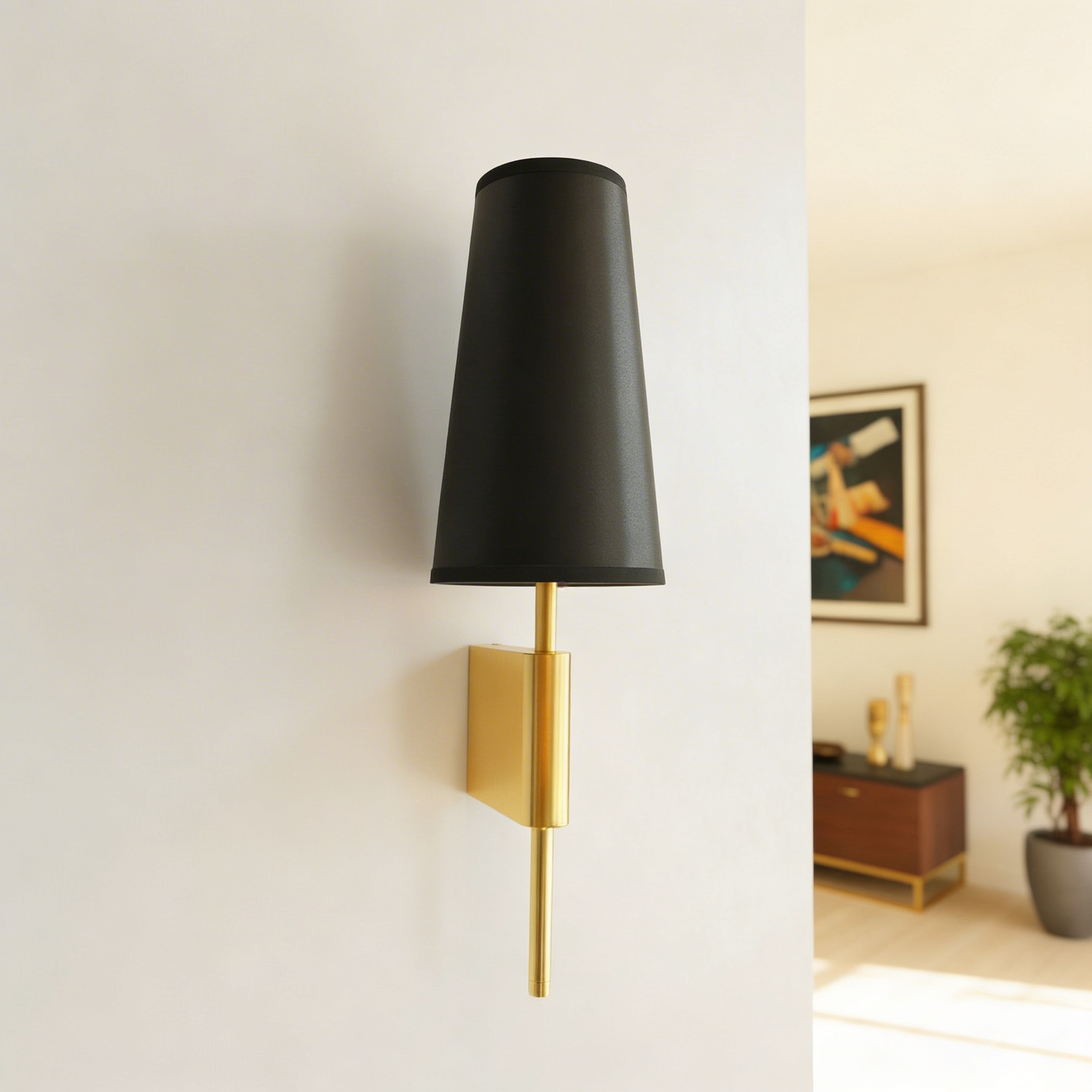 modern brass wall sconce