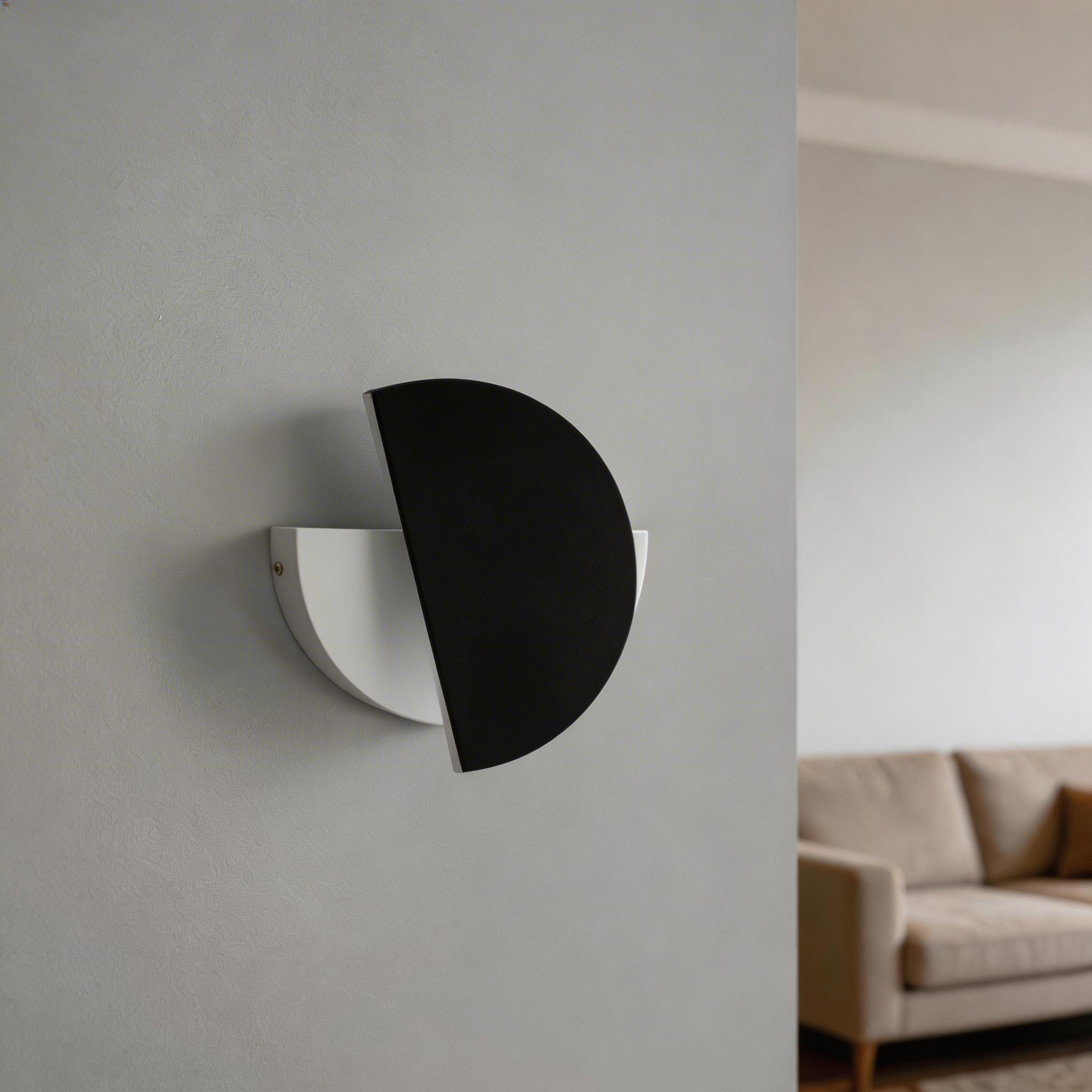 360 Rotatable Round Wall Light Acrylic Lampshade Wall Sconce LED