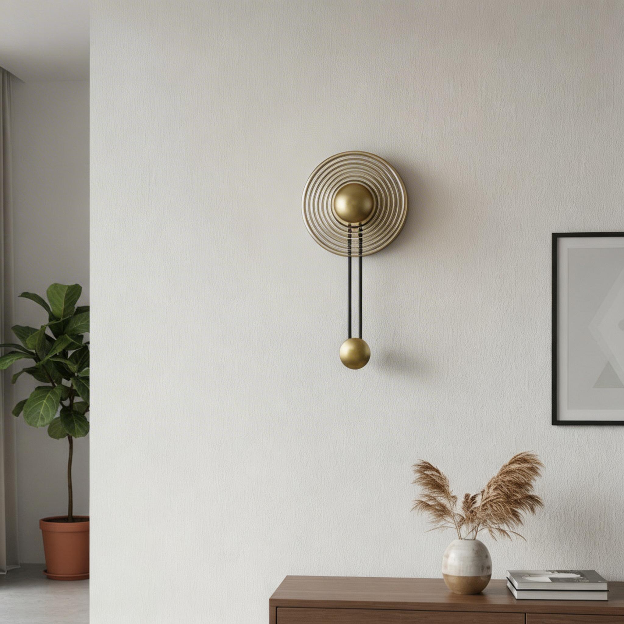 Nordic round water ripple glass and iron LED wall sconce lamp.