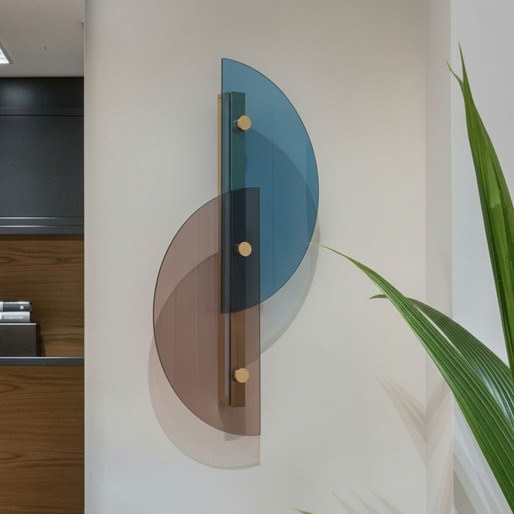 Papillon Wall Light designed by Bernhardt & Vella for Arflex, or a similar modern geometric model like the Redra Wall Sconce. 