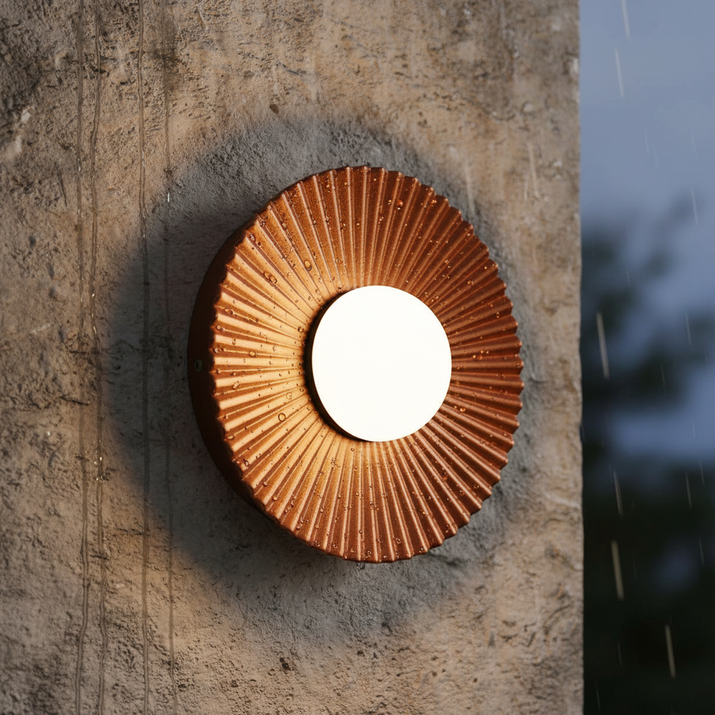 Alternative view of Jadssox LED Wall Light, a round metal minimalist sconce.