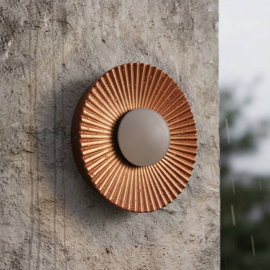 Jadssox LED Wall Light, a round metal minimalist sconce.