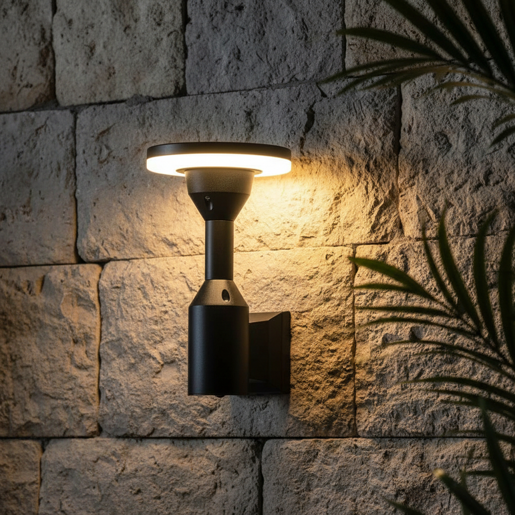 Alternative view of Black LED Outdoor Acrylic Aluminium Wall Light Facade Light.