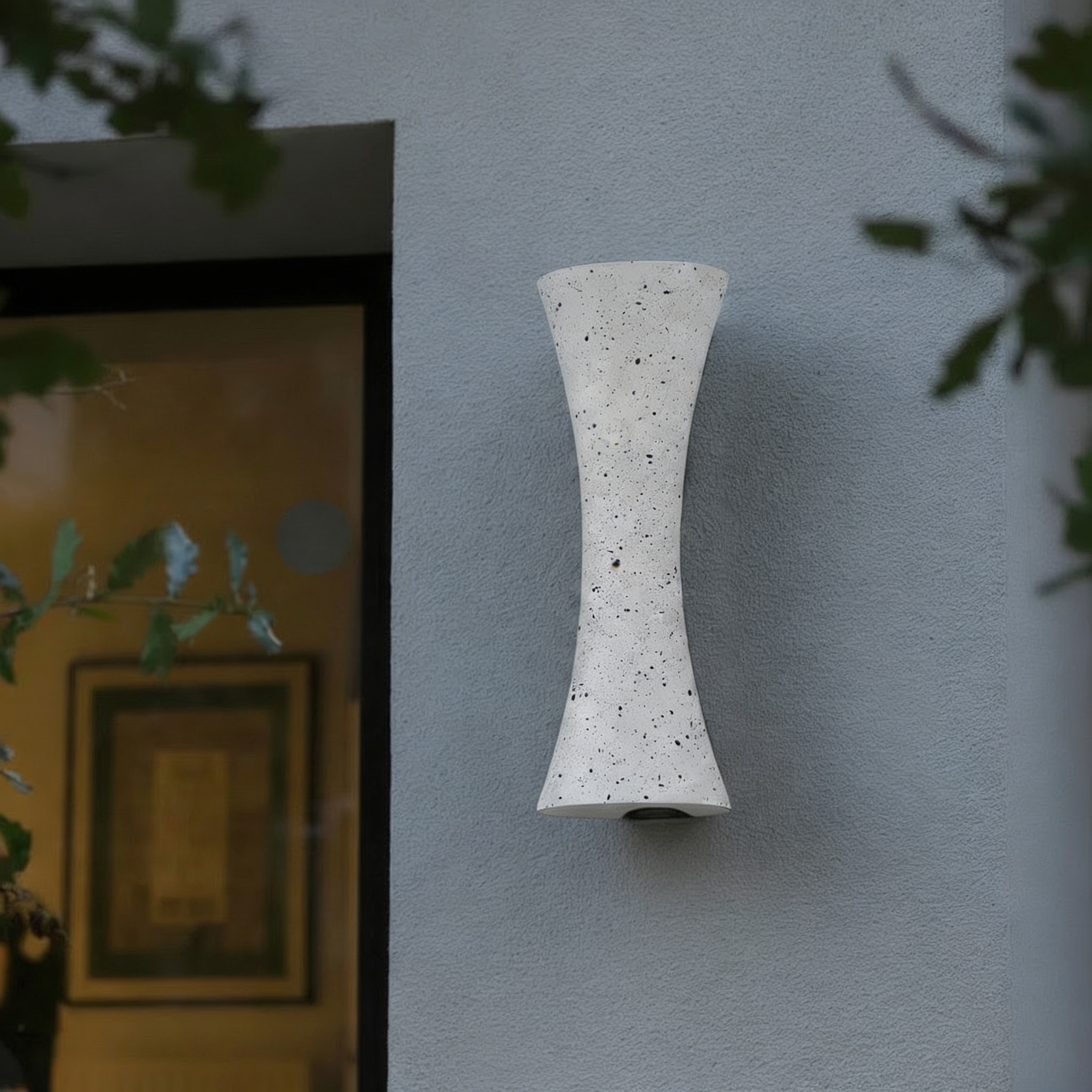 Modern Minimalist Waterproof Rectangle Upper And Lower Illuminated Aluminum Lens LED Wall Sconce Lamp