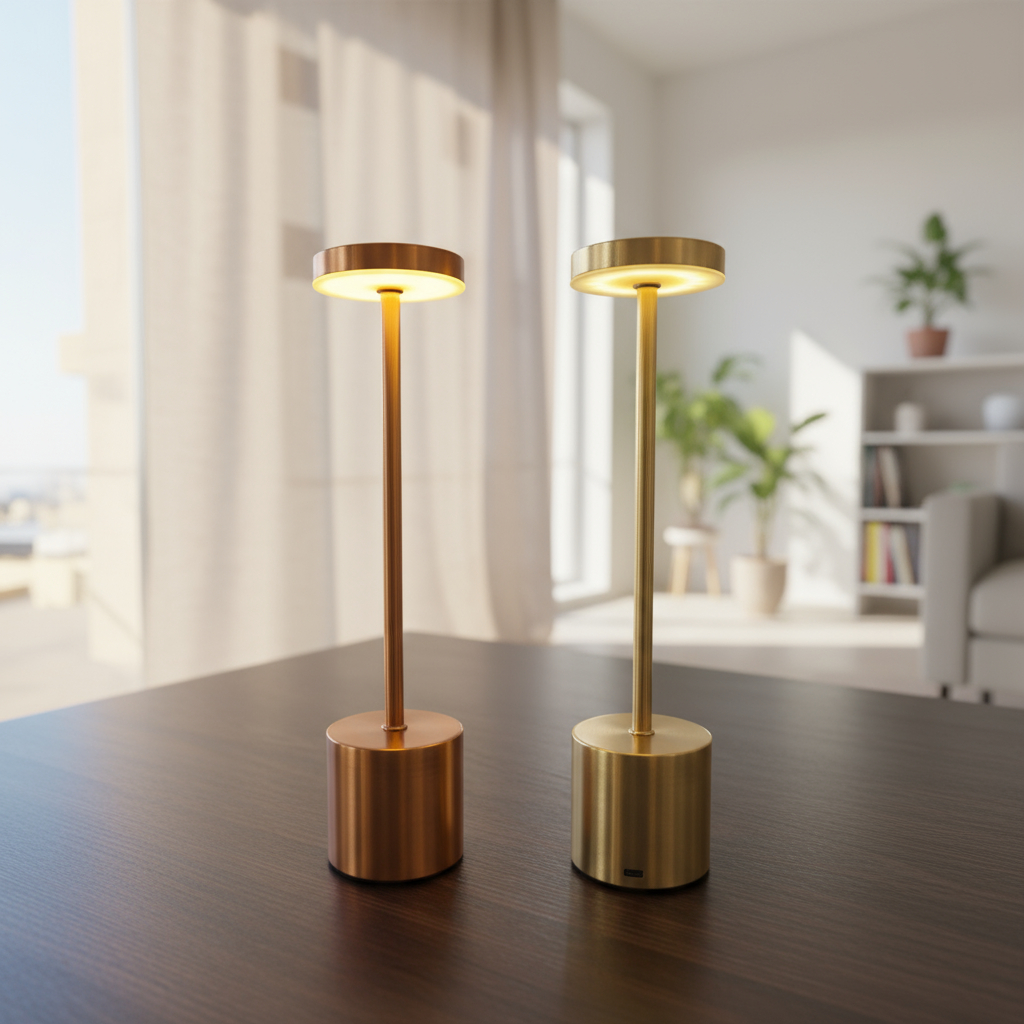 Alternative view of JAZAVA cordless, battery-operated LED table lamps in a sleek