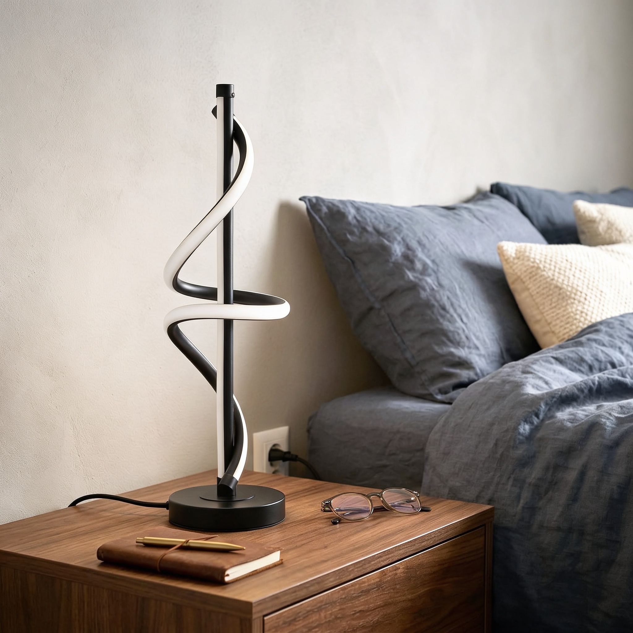 black and gold Drums table lamp.