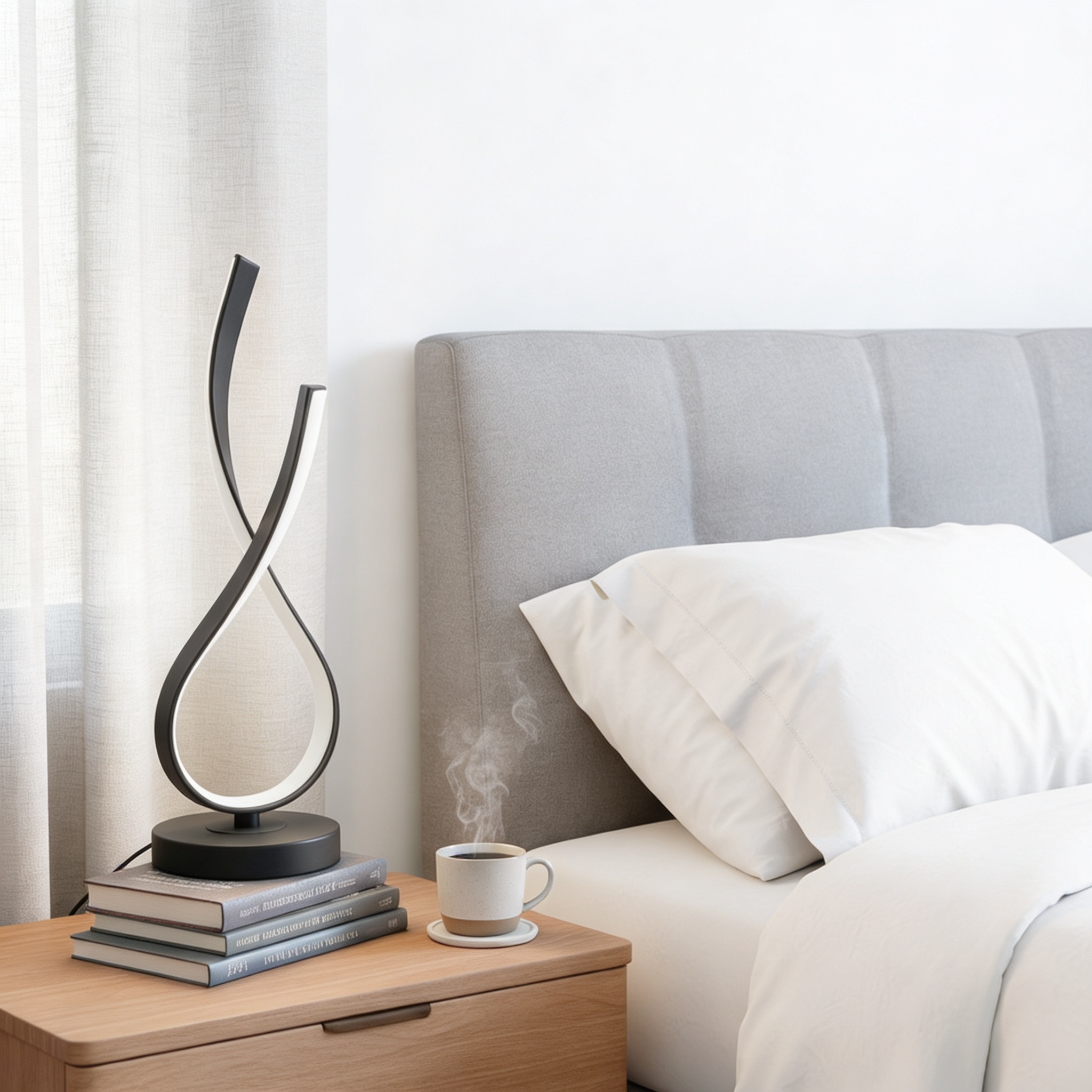 LED spiral infinity table lamp by various retailers