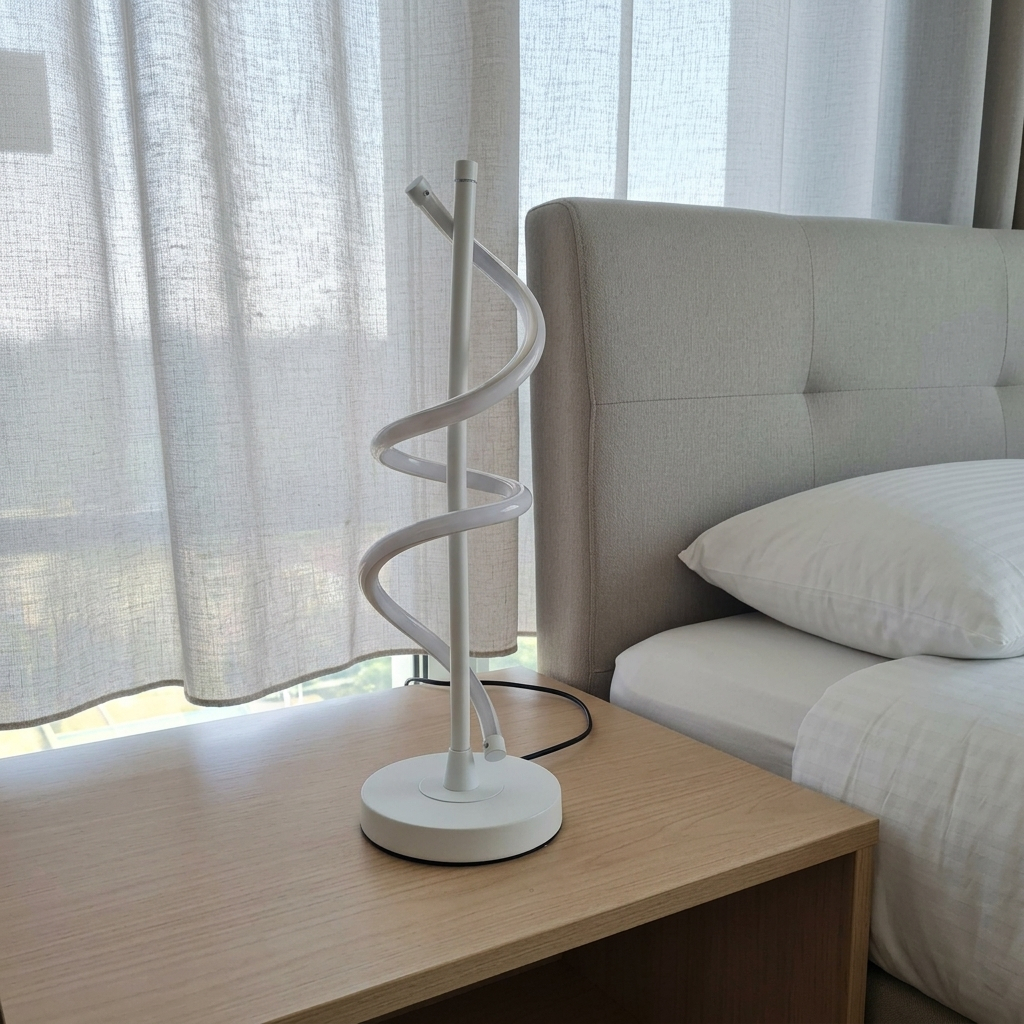 LED spiral table lamp