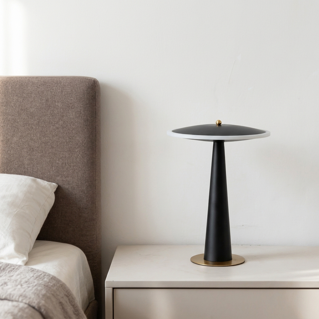 UFO Round Aluminum Acrylic LED Table Lamp