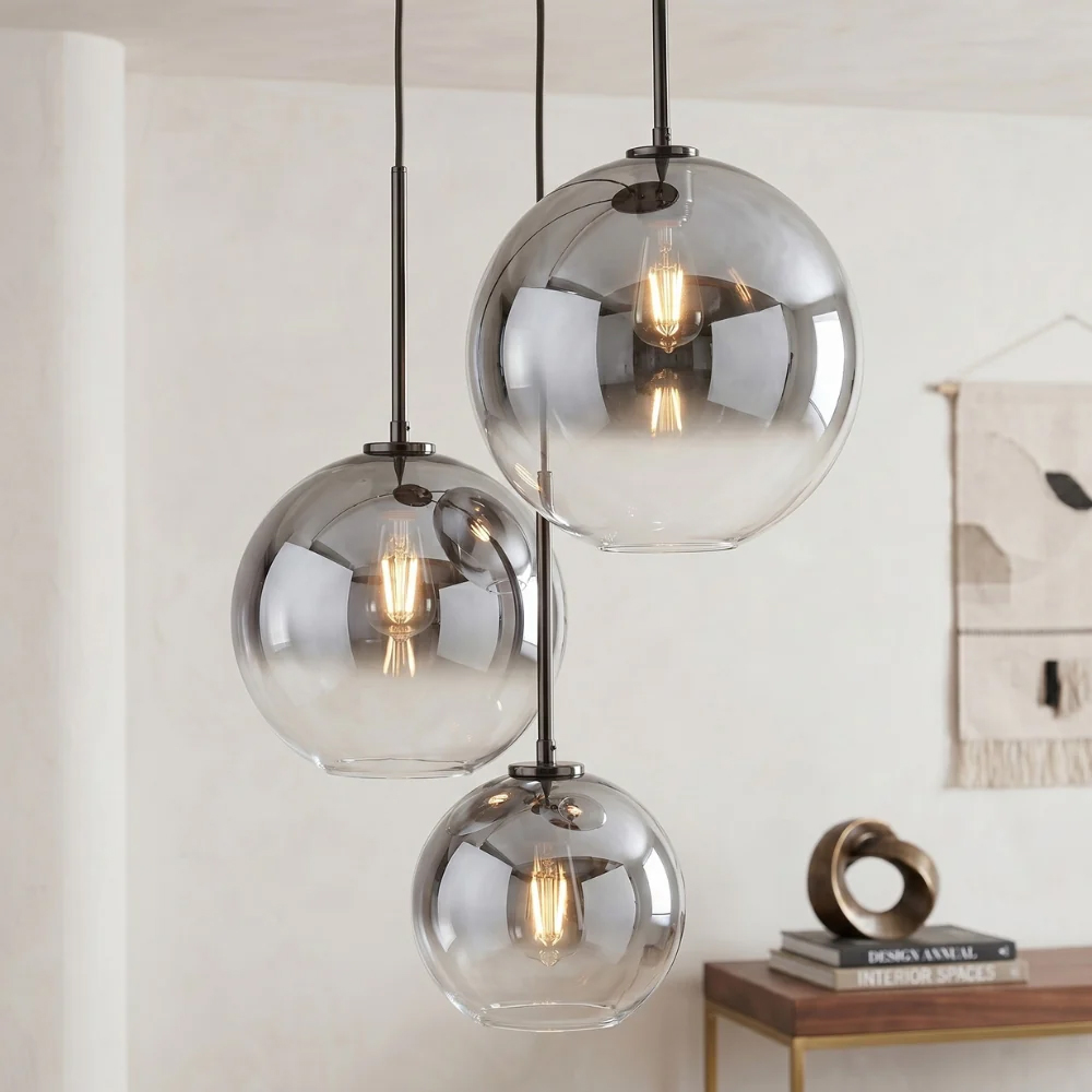 Alternative view of Mirrored Glass Ball Pendant Light with Gradient